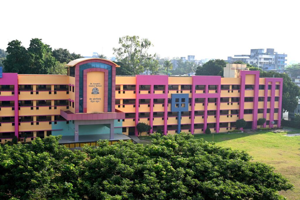 Students of St. Arnold's Central School on campus